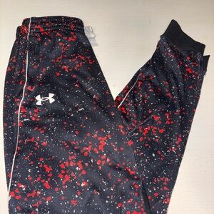 Under Armour Kids Black and Red Speckled Joggers
